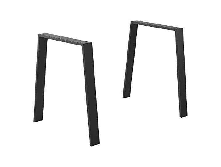 [en.casa] Tischgestell Kraftisried 2er Set 55/70x72cm Tischbein Gestell Tischuntergestell Tischkufen Stahl Schwarz