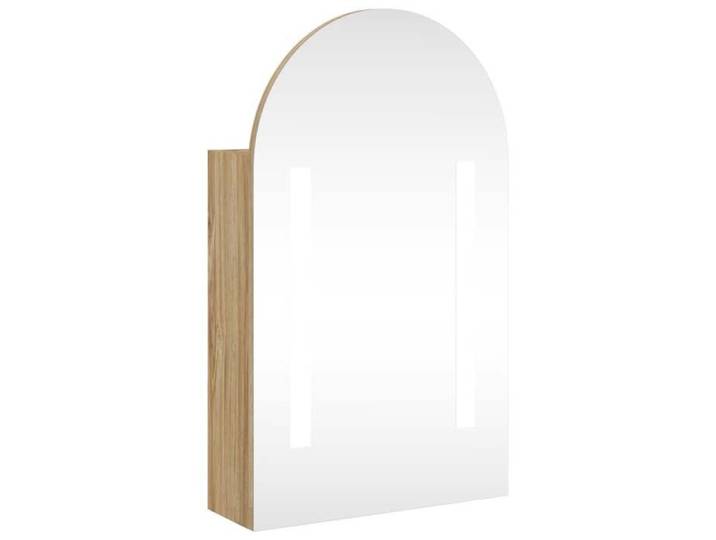Armoire à miroir de bain - mango - avec LED - arquée chêne 42x13x70 cm - M58