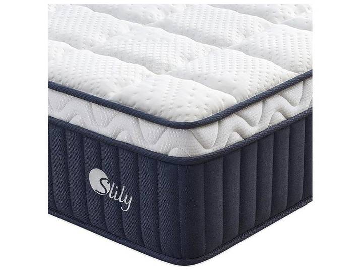 slily Matelas 120x190 30 cm Épaisseur Matelas Hybride à Ressorts Indépendan Ensachés et Mousse à Mémoire de Forme Gel Oeko-tex
