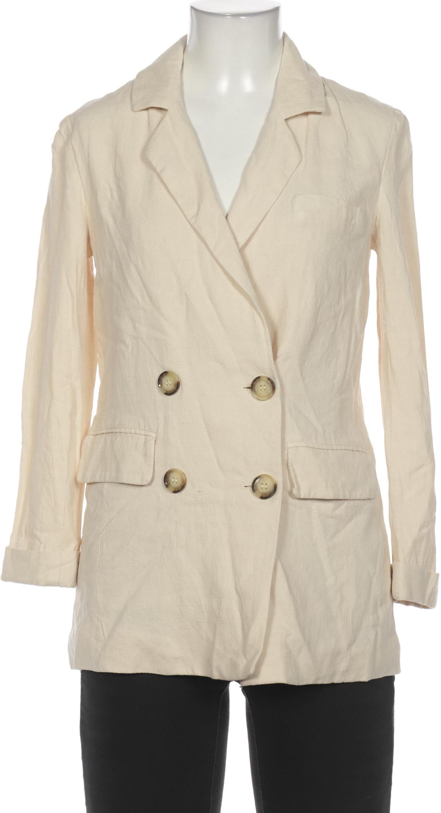 Anna Field Damen Blazer, Cremeweiß, Gr. XS, Viskose / Leinen / Synthetik - Second Hand
