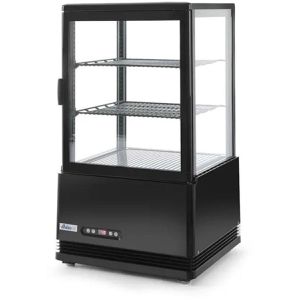 Arktic Kühlvitrine 233627, schwarz, 58 Liter, Aufsatz-Kühlvitrine, doppelt verglast