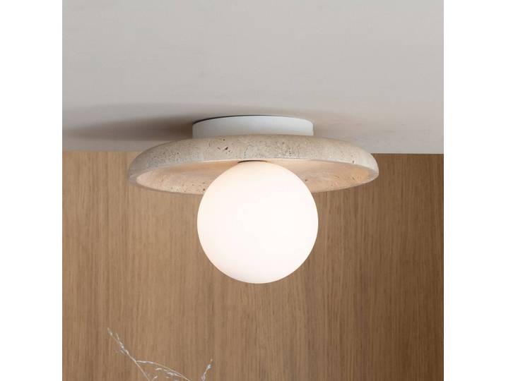 IT´S ABOUT ROMI Deckenlampe Tivoli, dimmbar, weiß / opal, für Wohn- / Esszimmer, Stein, Deckenlampe