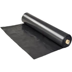 dm-folien Abdeckfolie LDPE-Baufolie, schwarze PE-Folie, 200 my, 2 x 50 m