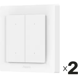 Aqara, Lichtschalter + Storenschalter, Lichtschalter Smart H2, WS-K08D, 4 Buttons, 2 Channels, 2 Stück