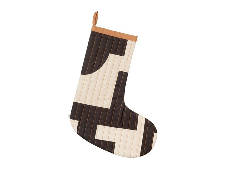 Broste Copenhagen Chaussette de Noël Karla Turkish coffee black