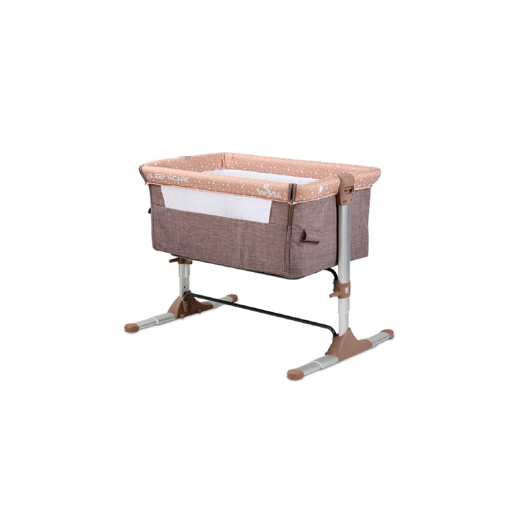 Lorelli Babybett Sleep n Care ab Geburt, Matratze, höhenverstellbar, Öffnung beige