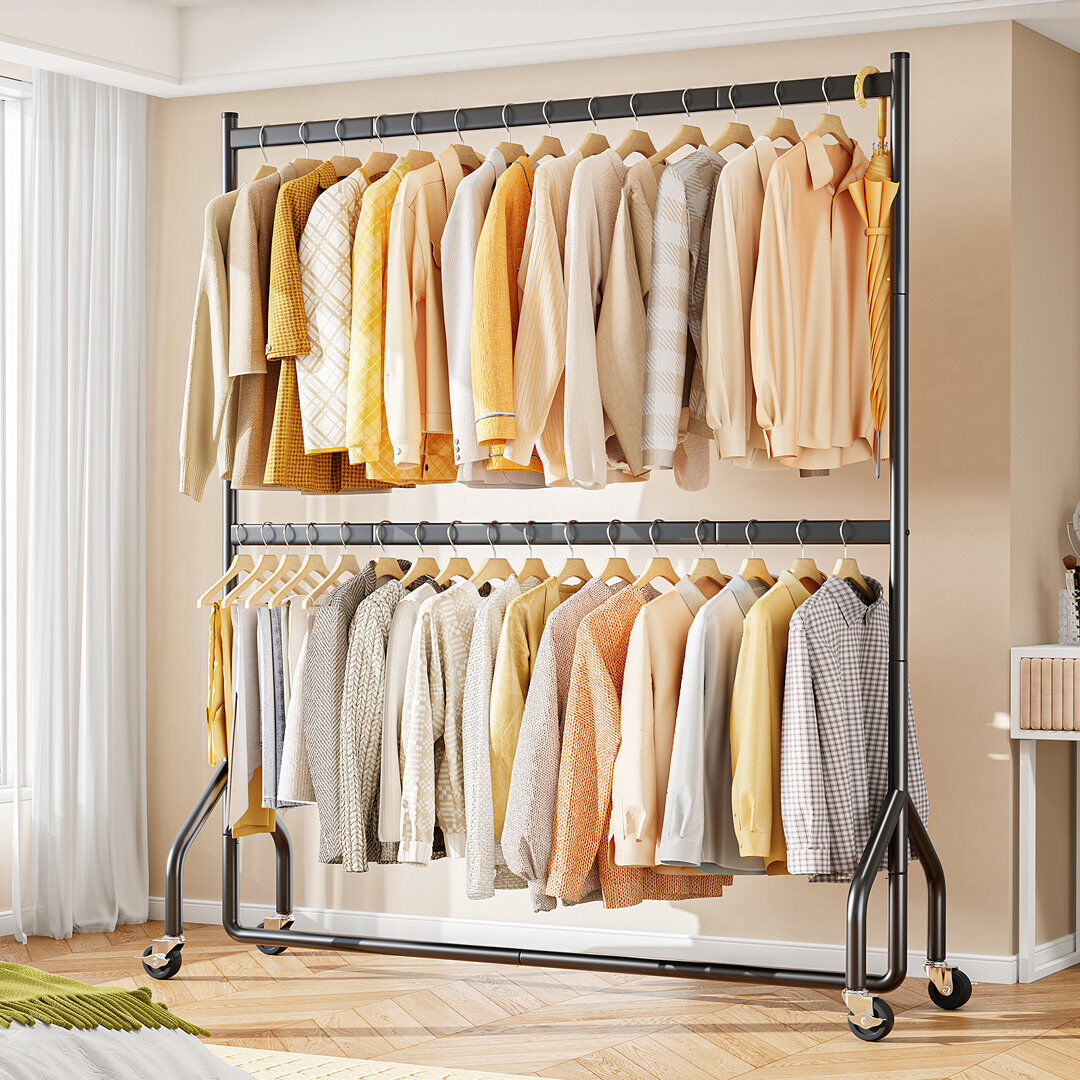 Rebrilliant Rolling Clothes Rack 180cm
