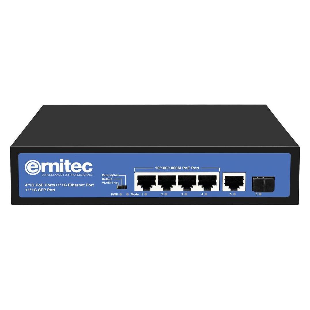 Ernitec Unmanaged, 4 x 10/1000Mbps (4 Ports) (ELECTRA-U04-1GB-60W)