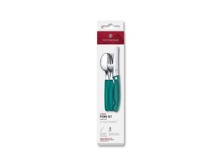 Besteck-Set VICTORINOX Classic , grün, Stahl, Essbesteck-Sets, Besteck-Set