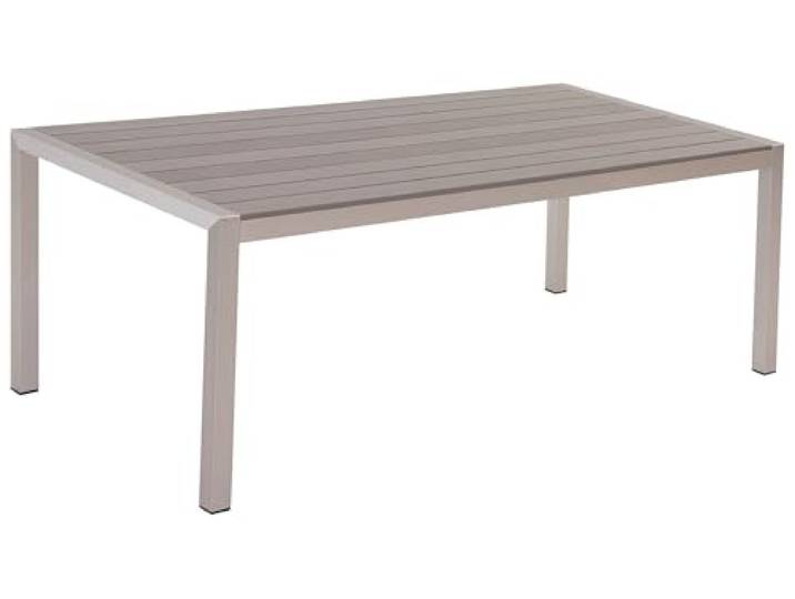 Outdoor Modern Gartentisch 6 Personen Grau Aluminium 180 x 90 cm Vernio