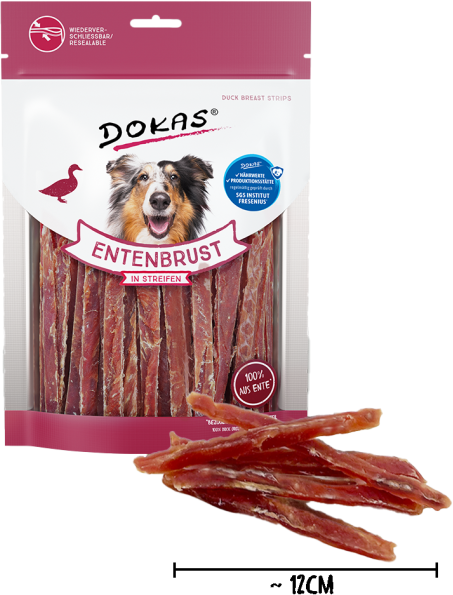 Dokas Tiras de Pechuga de Pato 12 uds x 70g
