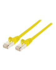 Intellinet High Performance Patch-Kabel RJ-45 M bis M 50 cm SFTP CAT 7 Kabel / 6a Anschlüsse halogenfrei geformt ohne Haken Gelb (740647)