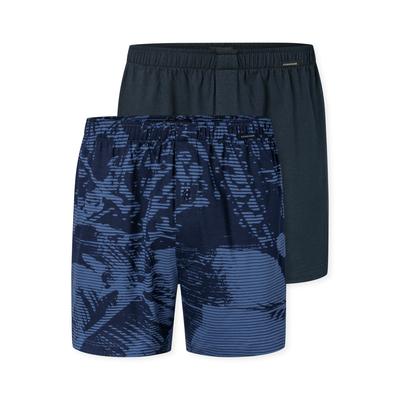 Weiter Boxer SCHIESSER "Boxershorts Multipack", Herren, Gr. 5, Webqualität, 908, sonstige, Webqualität, Obermaterial: 95% Baumwolle, 5% Elasthan, weit, Unterhosen, unktionaler Knopfleiste und sichtbarem Knopf