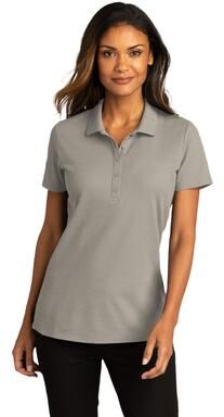 Port Authority LK810 Women's SuperPro React Polo Shirt in Gusty Grey size 4XL   Polyester Blend