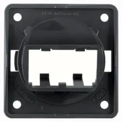 Integro FLOW Tragplatte 2fach für MINI-COM Module (schwarz, glänzend)