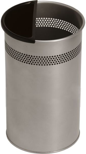 Twin Metal Papirkurv   21 Liter   Sort