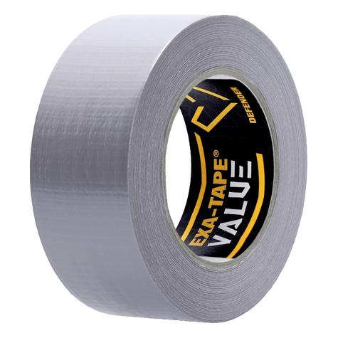 Defender EXA-TAPE-VALUE S 50 - Gewebeklebeband, Silber, glänzend, 50 mm x 50 m (50 mm) (DTEXAVS50)