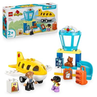 LEGO DUPLO 10443 Town Erster Besuch im Flughafen, Montessori Spielzeug