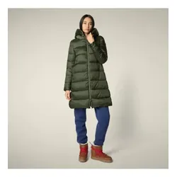 Save The Duck für Damen. D40279W-IRIS21 Lysa grüner Mantel (S), Lässig, Nylon
