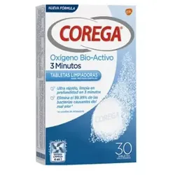 Corega Active Oxygen 3 Minutes 30 Tablets