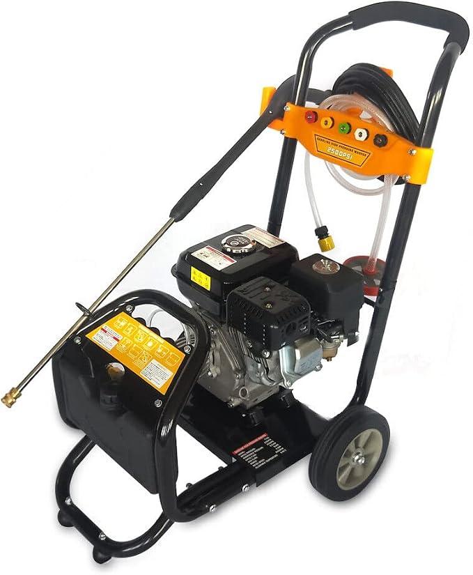 Benzin-Hochdruckreiniger, 420 cm?, 7,5 PS Viertaktmotor, 170 bar Dampfreiniger, mobiler Hochdruckreiniger mit starker Reinigungsleistung, geeignet für den gewerblichen und privaten Gebrauch