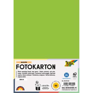 Folia Fotokarton 614/50 50, A4, maigrün, 300g/m², 50 Blatt