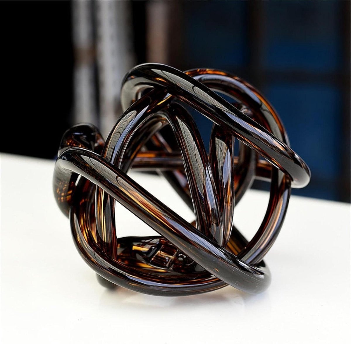 Handgemaakt Gekleurd Glazen Beeldje Decoratieve Bal met Diameter: 14 cm