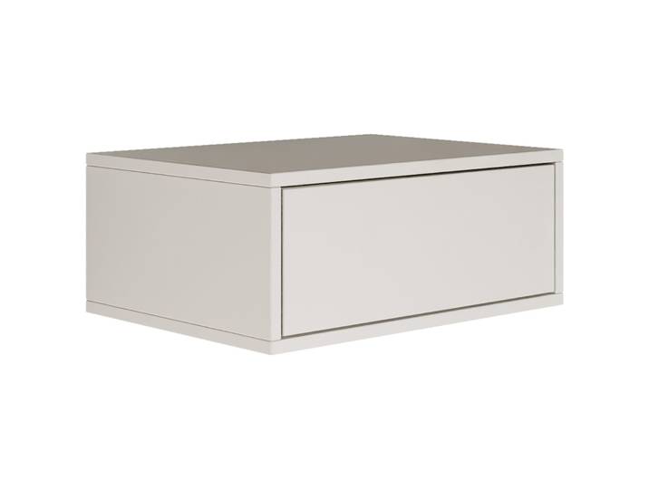 Hängender Nachttisch Framme mit Schublade, 50 cm, weiß