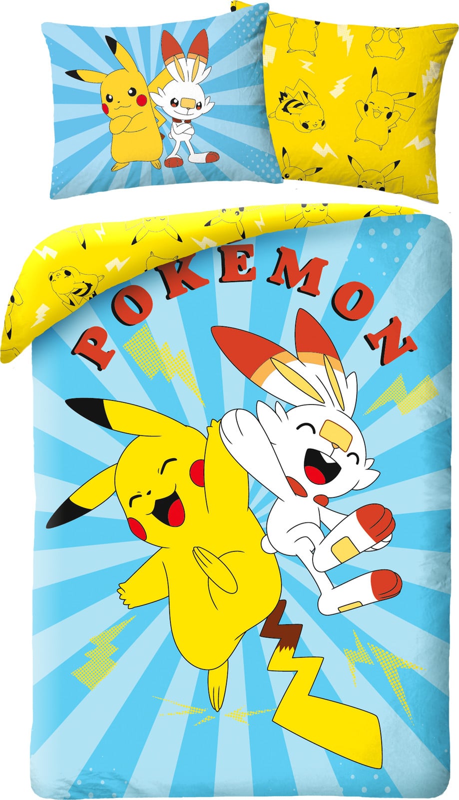 Pokémon dekbedovertrek voor kinderen, 140 x 200 cm