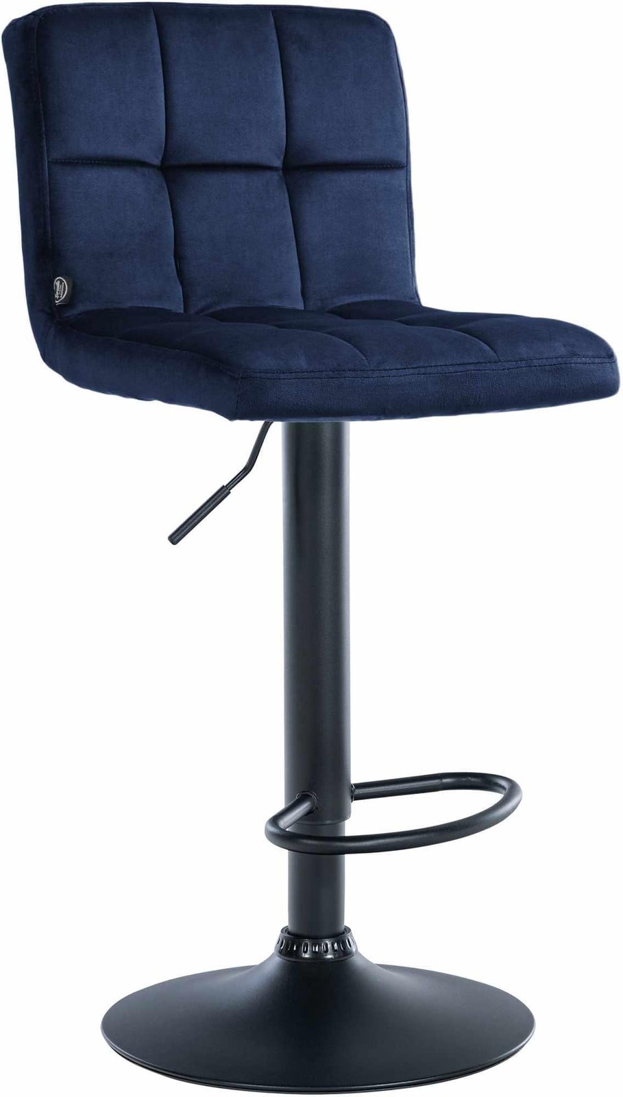 BellaFurn Barstoel Peru, blauw fluweel