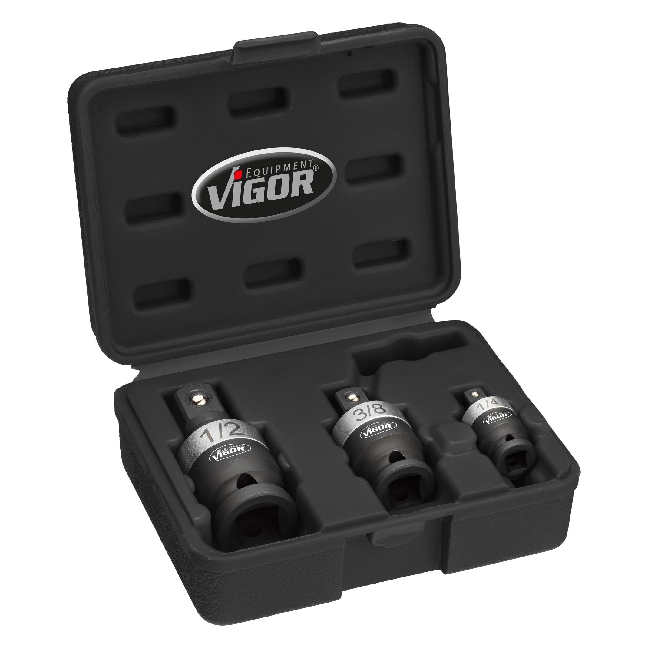 Vigor Kraft-Gelenk Satz V5505 Vierkant hohl 6,3 mm (1/4 ), Vierkant hohl 10 mm (3/8 ), Vierkant h (V5505)