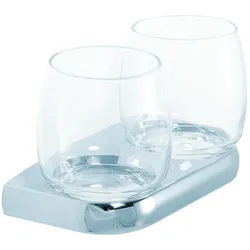Bravat doppelter Glashalter Metasoft, chrom