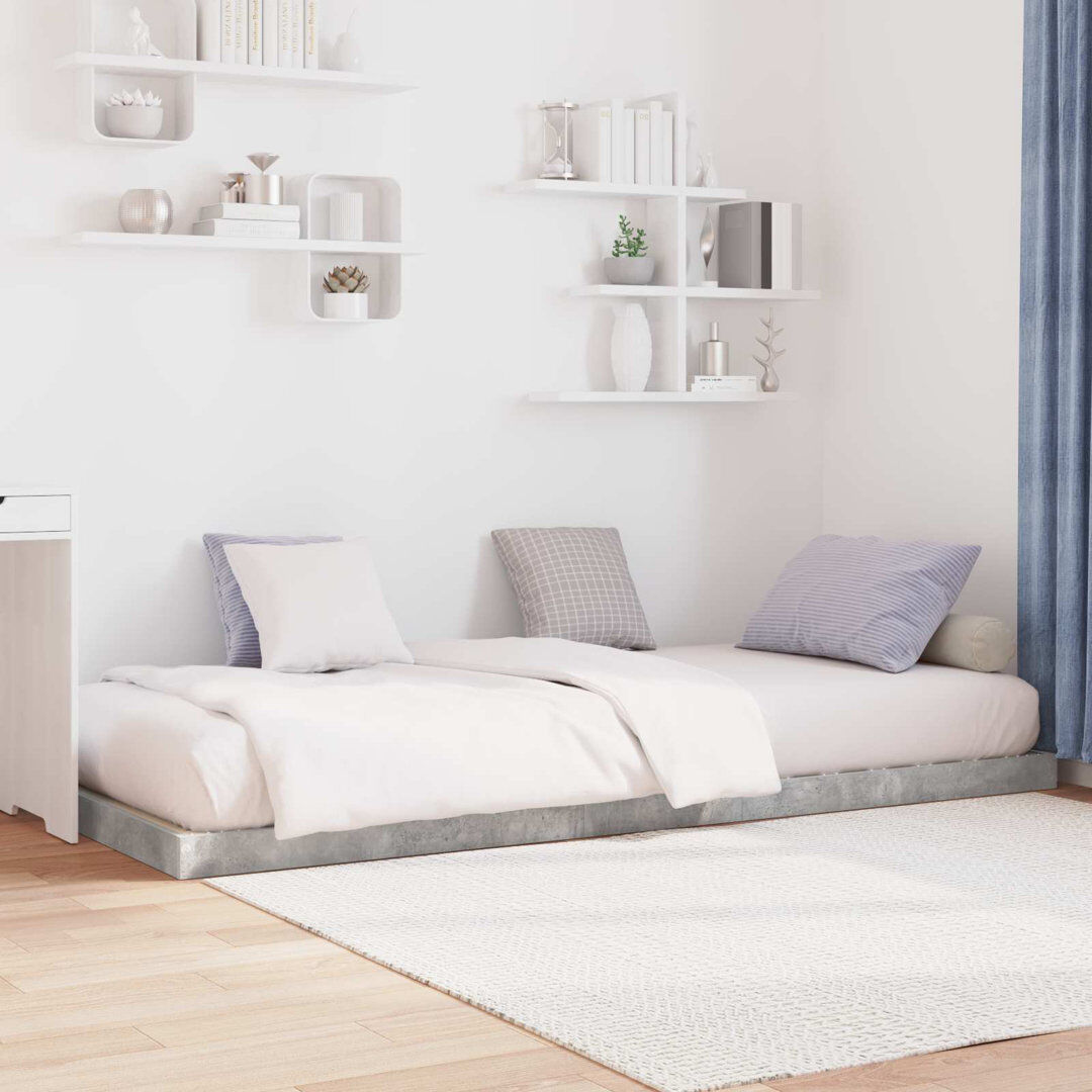 Metro Bed Frame Concrete Grey 79.5 x 203cm