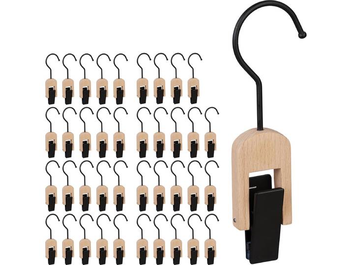 40x klemhaken - accessoiresklem - klemkleerhaak - hout & ijzer