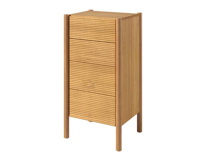 Massive Kommode KOORE mit Schubladen 48cm Holz/Braun
