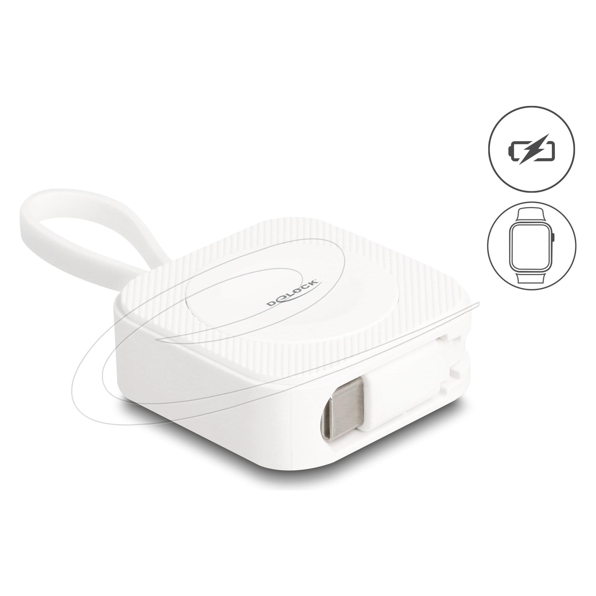 Delock USB Type-C Ladepad für Apple Watch weiss magnetisch (83023)