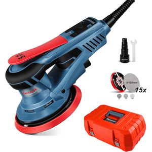 FANZWORK Exzenterschleifer HG0013, 150 mm Ø, 350 W, Schwingkreis 5 mm, mit Koffer