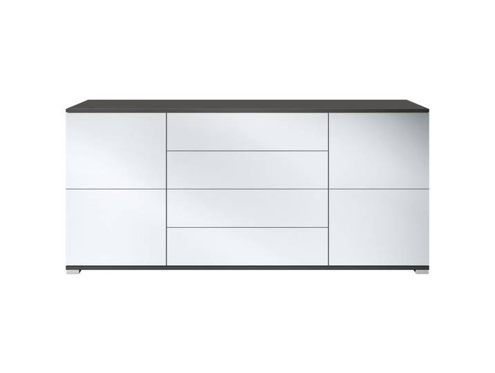 Vladon Sideboard Rova Weiß matt, 166.5x75.5x35 cm, Kleinmöbel, Kommoden, Sideboards