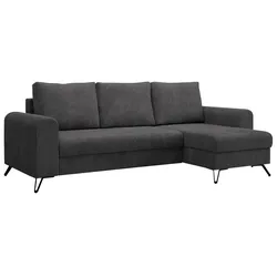ECKSOFA Hugo Cord Dunkelgrau