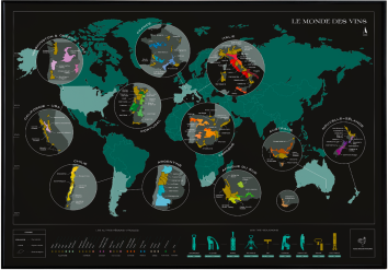 1020 Dégustations Carte à gratter - Le monde des vins