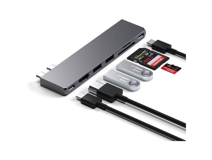 Kartenleser Satechi graphit HDMI/USB Typ C/USB Typ A/SD Card Slot