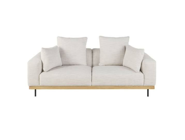 3/4-Sitzer-Sofa aus recyceltem Polyester für gewerbliche Nutzung, beige und sandfarben