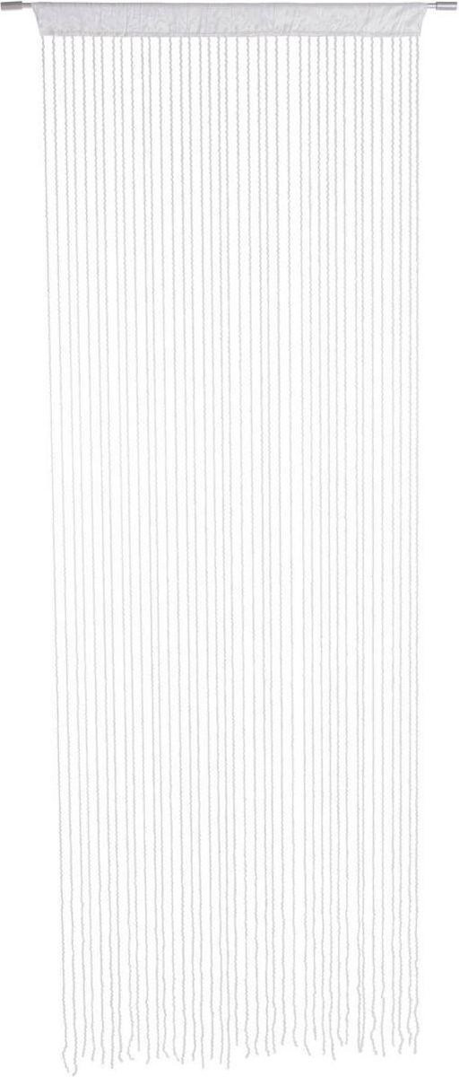 2LIF Charleston Wit Draadgordijn voor de deur, Transparant, B: 90 cm, H: 250 cm