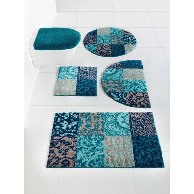 Badematte GRUND Gr. 3, blau (türkis), rechteckig (60cm x 100cm ), Badematten, Badematte