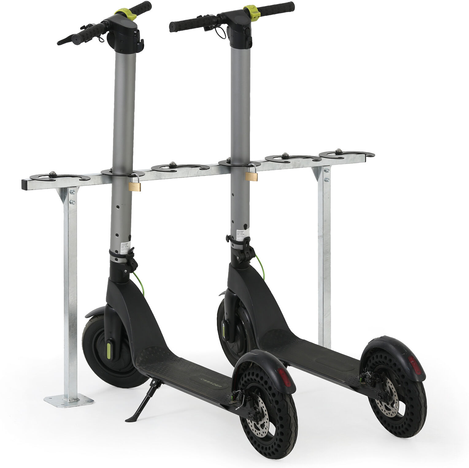 B2B Partner Outdoor-Tretrollerständer für 6 Roller, zur Bodenverankerung
