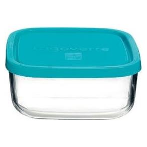 Bormioli Rocco 3.87870.MA2 Quadratischer Lebensmittelbehälter 0,75 L Blau, Transparent 1 Stück(e) (0.75 l) (3.87870.MA2)