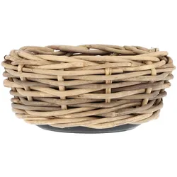Korb PALAU Naturrattan ca. Ø 40 cm / 20 cm hoch - ohne Ablaufloch