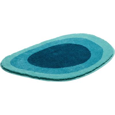 Badematte GRUND "Lake" Gr. 51, blau (türkis), H:24mm, Kunstfaser, Badematten, Badematte, mehrfarbige Badematte