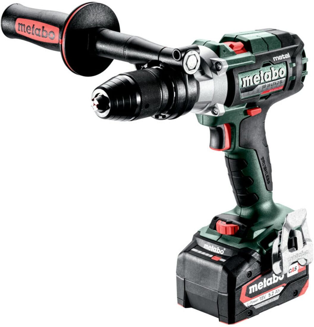 Metabo SB18 LTX-3 BL I Metal Akku-3-Gang-Schlagbohrschrauber, metaBOX145 L, 18V2x5.2Ah Li-Power + ASC55, 603183650)