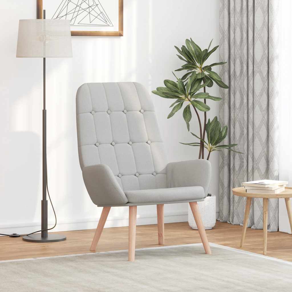 vidaXL Fauteuil relaxant en tissu gris nuage